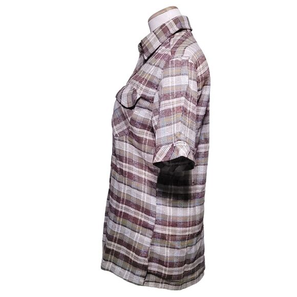 Kennington LTD California Vintage Button Up Shirt Striped Plaid Retro Mens 15.5 - Picture 2 of 9